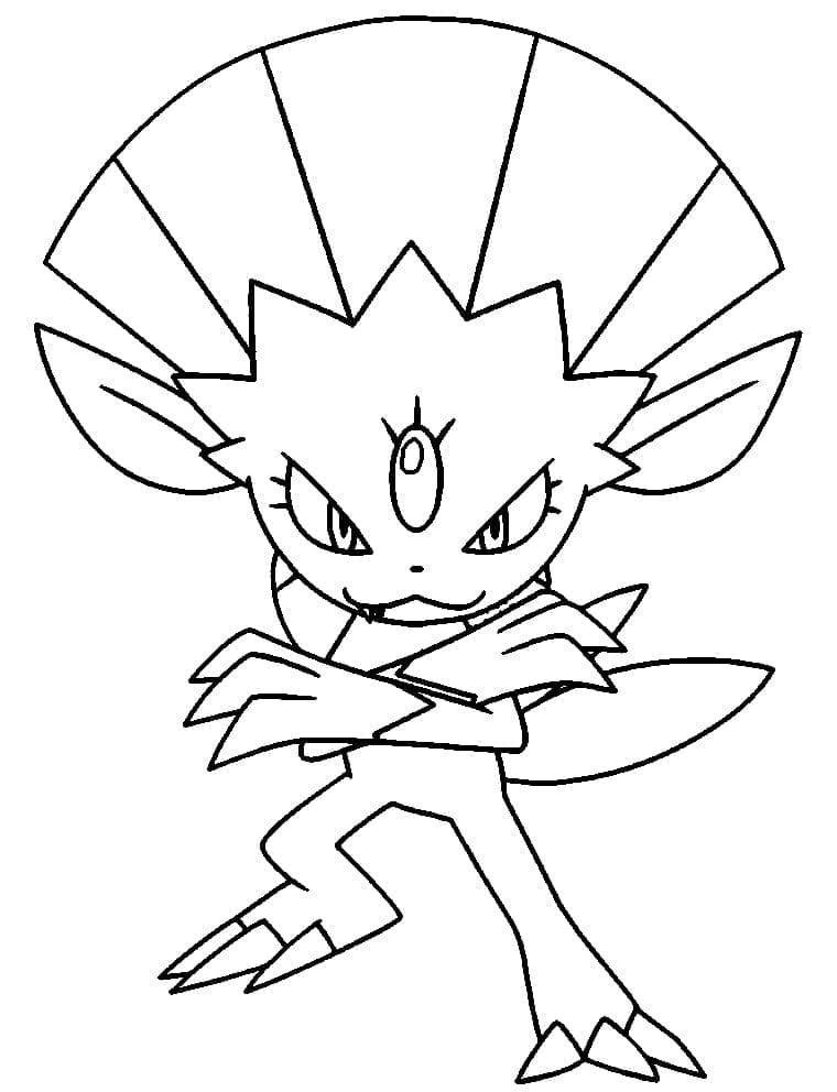 Desenho de Weavile Pokemon para Colorir