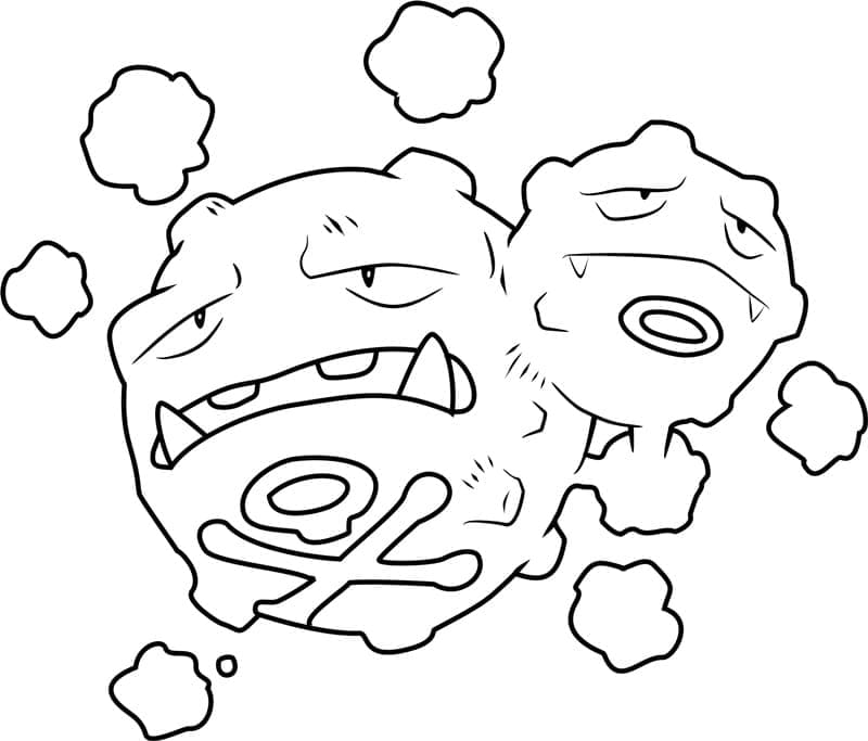 Desenho de Weezing Pokemon para Colorir