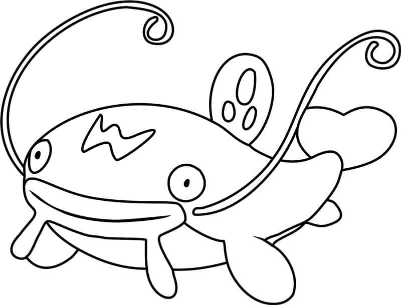 Desenho de Whiscash Pokemon para Colorir