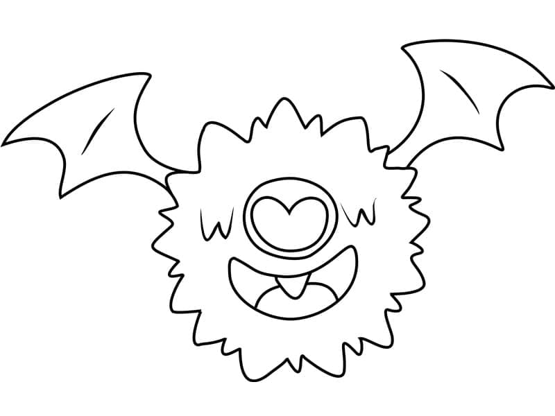 Desenho de Woobat Pokemon para Colorir