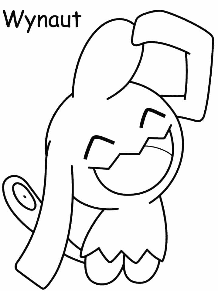 Desenho de Wynaut Pokemon para Colorir