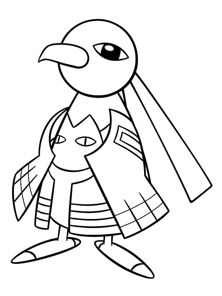 Desenho de Xatu Pokemon para Colorir