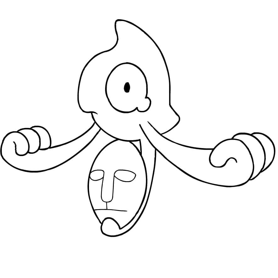 Desenho de Yamask Pokemon para Colorir