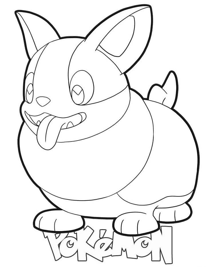 Desenho de Yamper Pokemon para Colorir