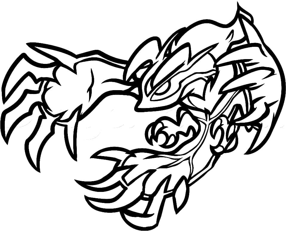 Desenho de Yveltal Pokemon para Colorir