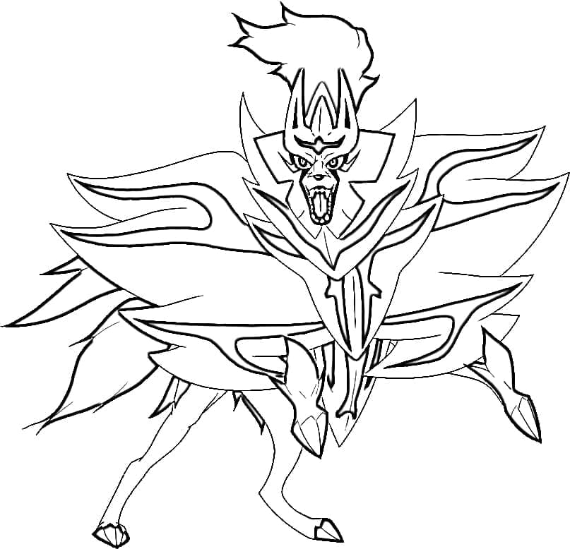 Desenho de Zamazenta Pokemon para Colorir