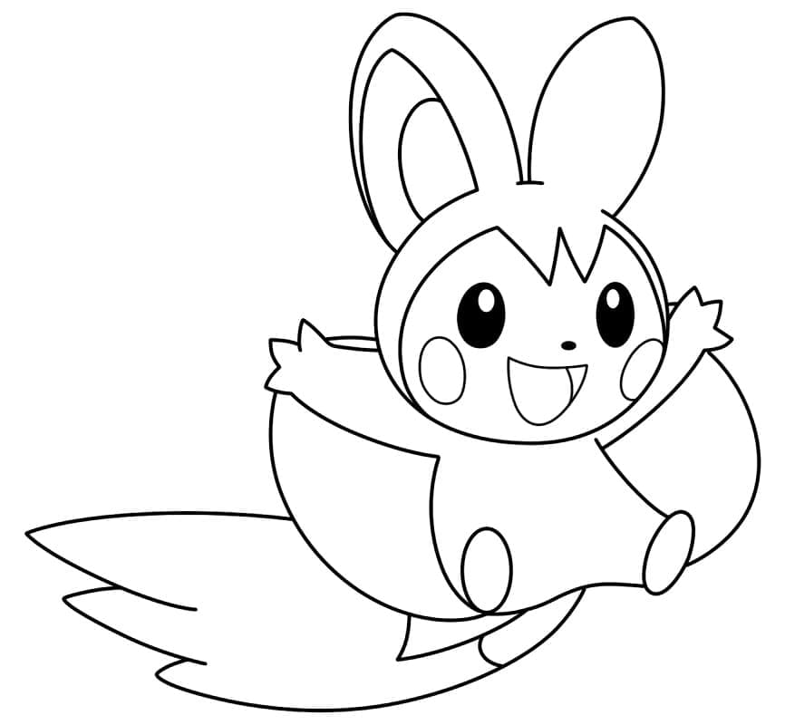 Desenho Emolga Pokemon para Colorir