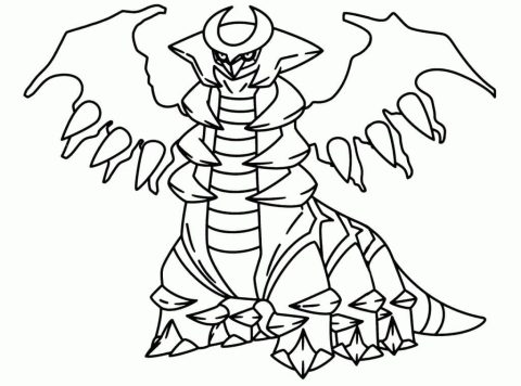 Desenho Giratina Pokemon para Colorir