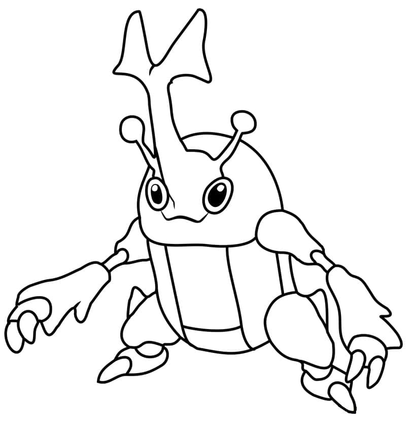 Desenho Heracross Pokemon para Colorir