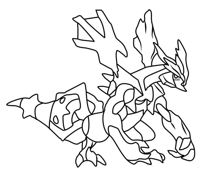Desenho Kyurem Pokemon para Colorir