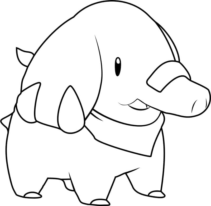 Desenho Phanpy Pokemon para Colorir