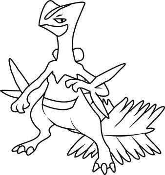 Desenho Sceptile Pokemon para Colorir