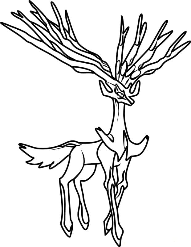 Desenho Xerneas Pokemon para Colorir