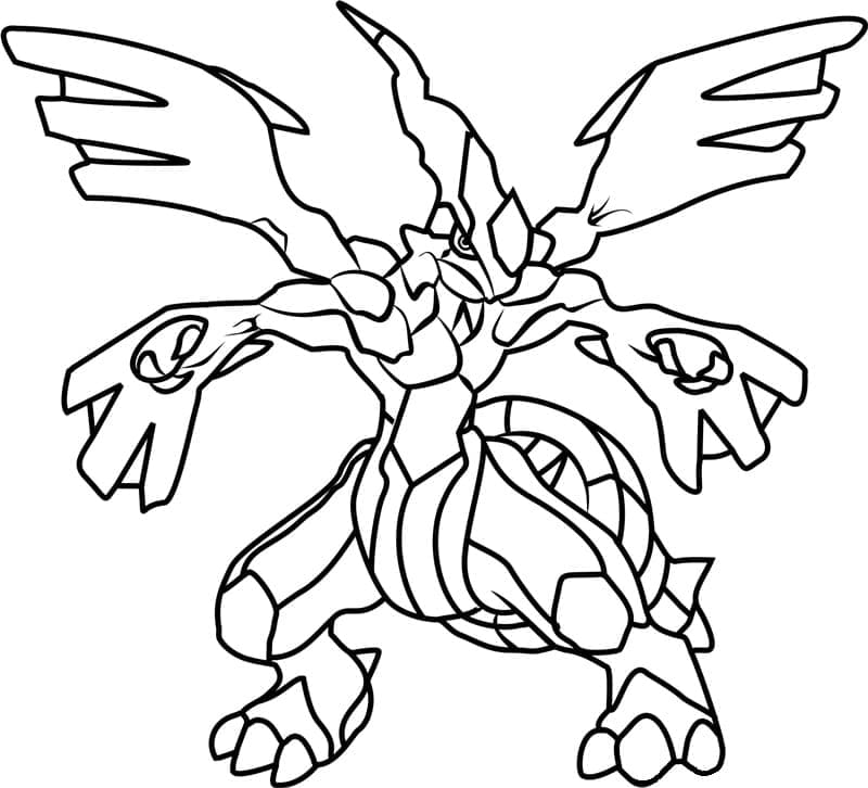 Desenho Zekrom Pokemon para Colorir