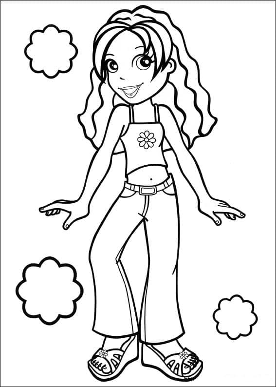 Desenho de Polly Pocket Download para Imprimir e Colorir