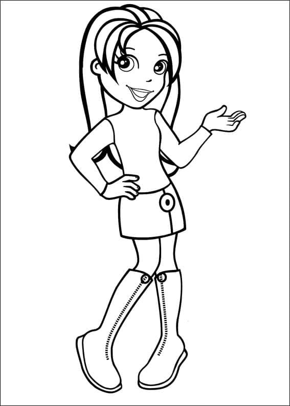 Desenho de Polly Pocket Grátis para Imprimir e Colorir