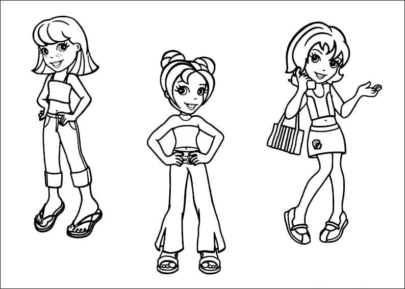 Desenho de Polly Pocket Imprimivel Pdf para Colorir