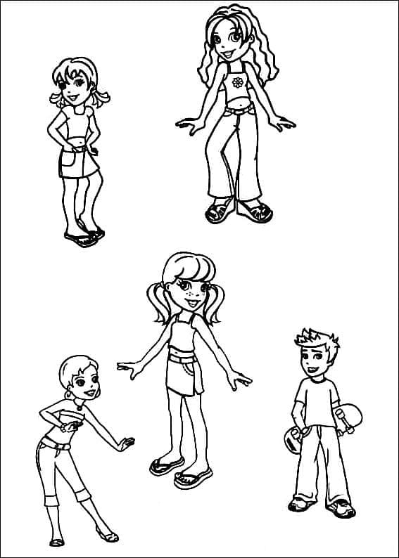 Desenho de Polly Pocket para Pintar Imprimivel