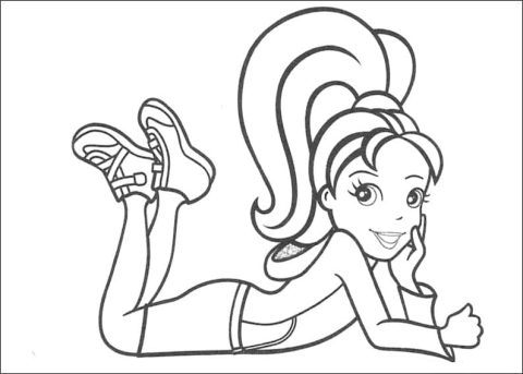 Desenho de Polly Pocket Pdf para Colorir