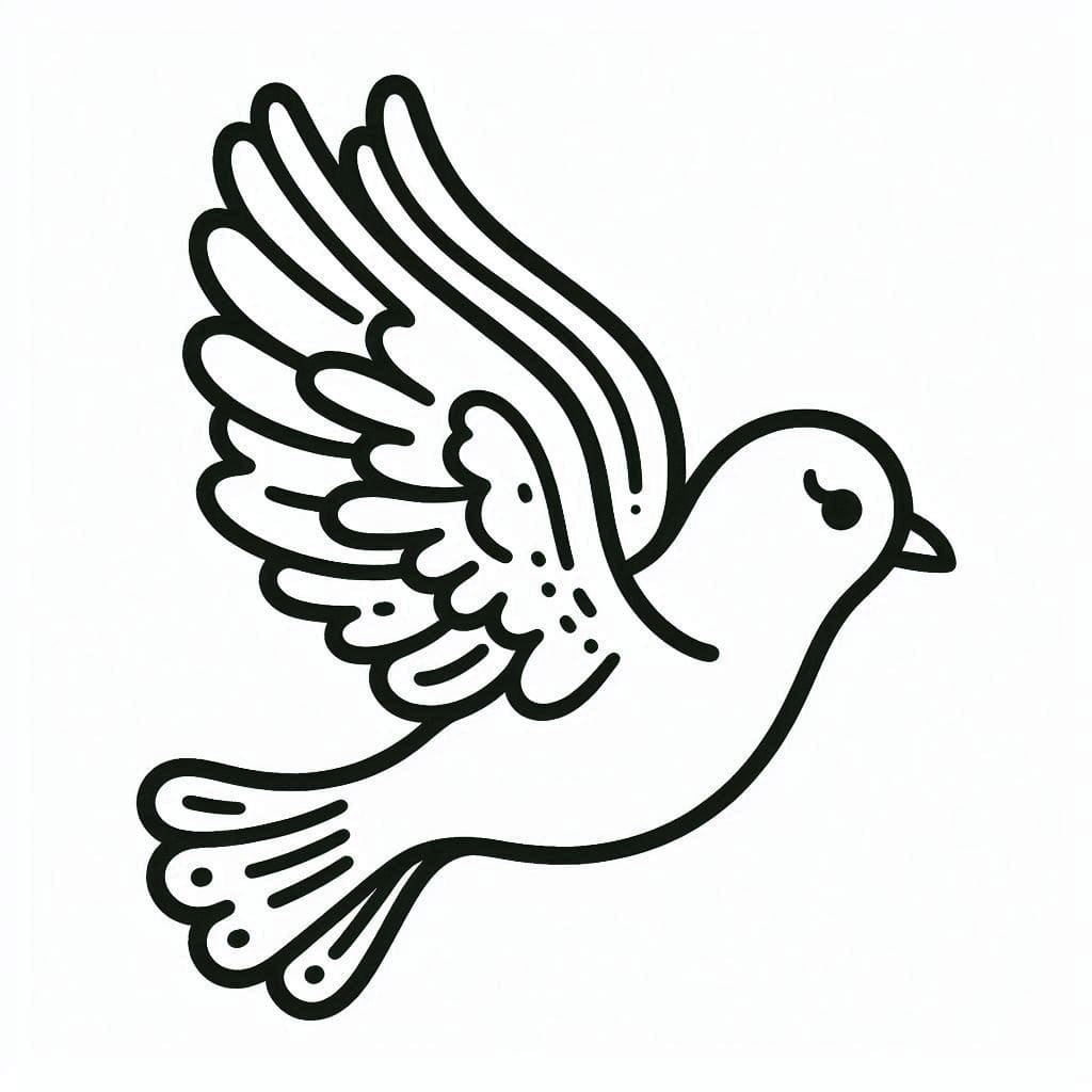 Desenho de Pombo Download para Colorir