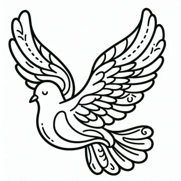 Desenho de Pombo para Colorir Download