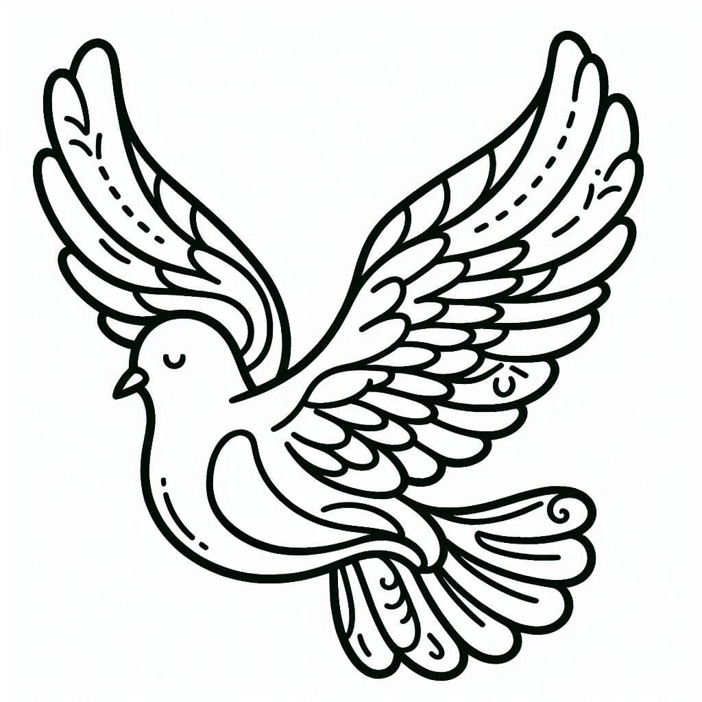 Desenho de Pombo para Colorir Download
