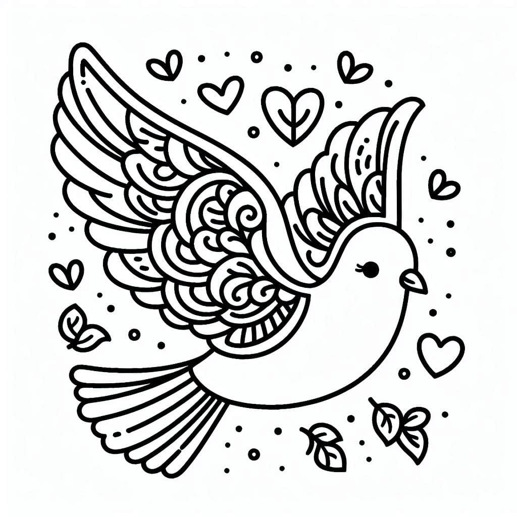 Desenho de Pombo para Colorir Imprimivel