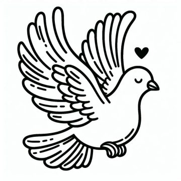 Desenho de Pombo para Colorir Pdf grátis
