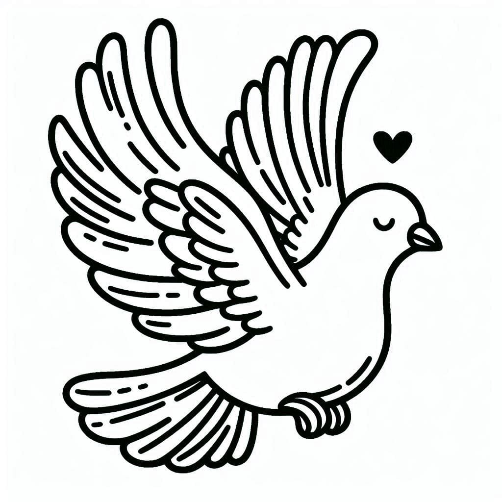 Desenho de Pombo para Colorir Pdf Grátis