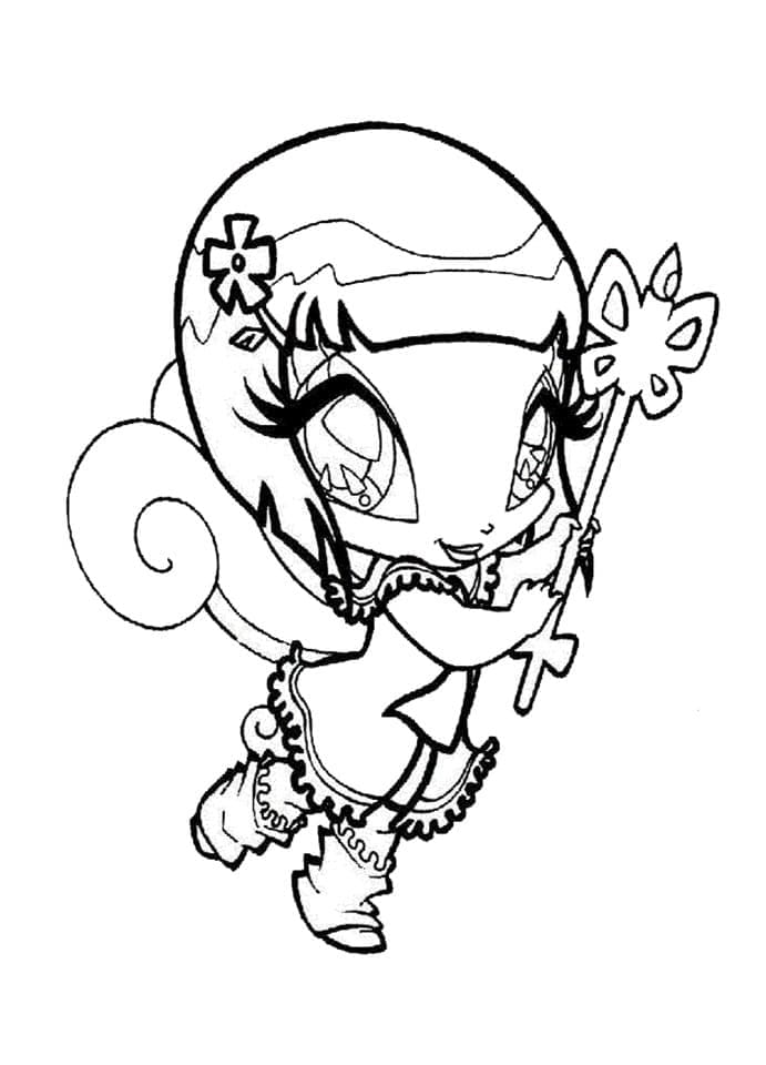 Desenho de Linda Lockette Pop Pixie para Colorir