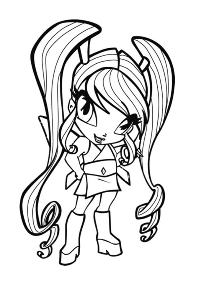 Desenho de Pop Pixie Chatta para Colorir