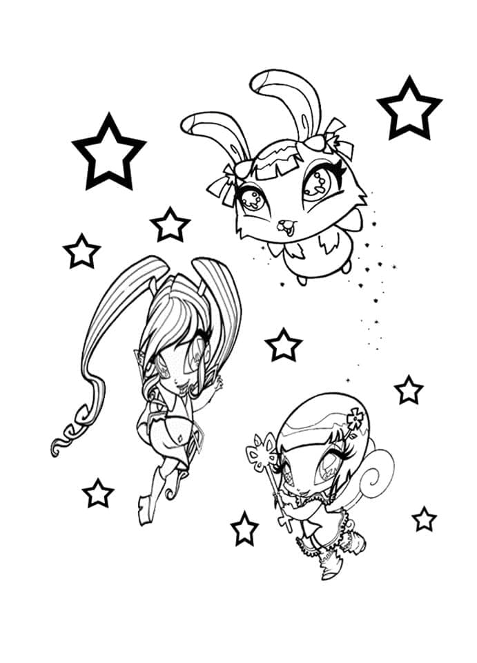 Desenhos de Pop Pixie para Colorir