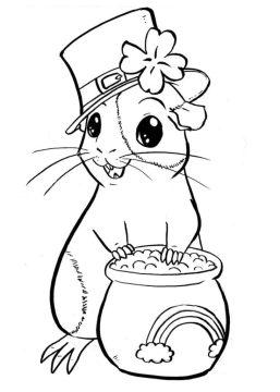 Desenho de Porquinho da índia para Colorir Pdf grátis