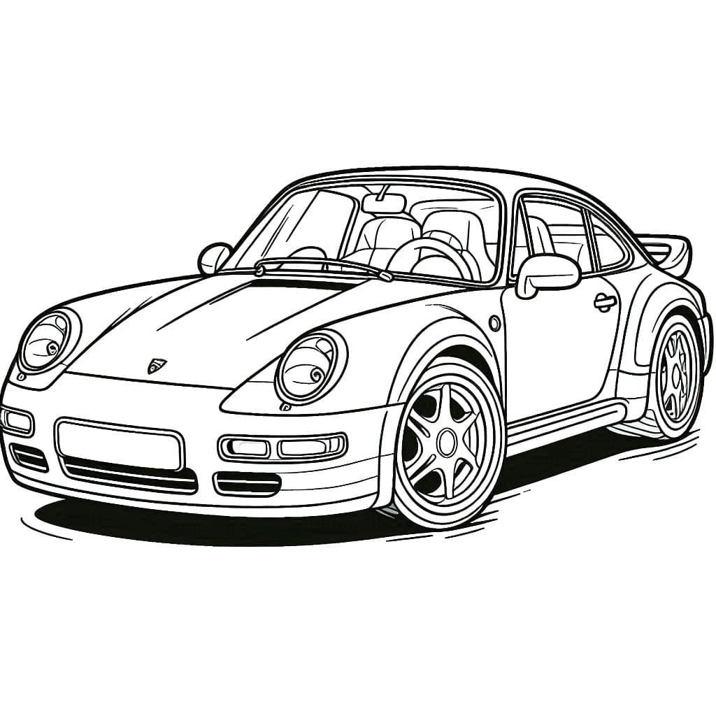 Desenhos de Foto de Porsche para Colorir