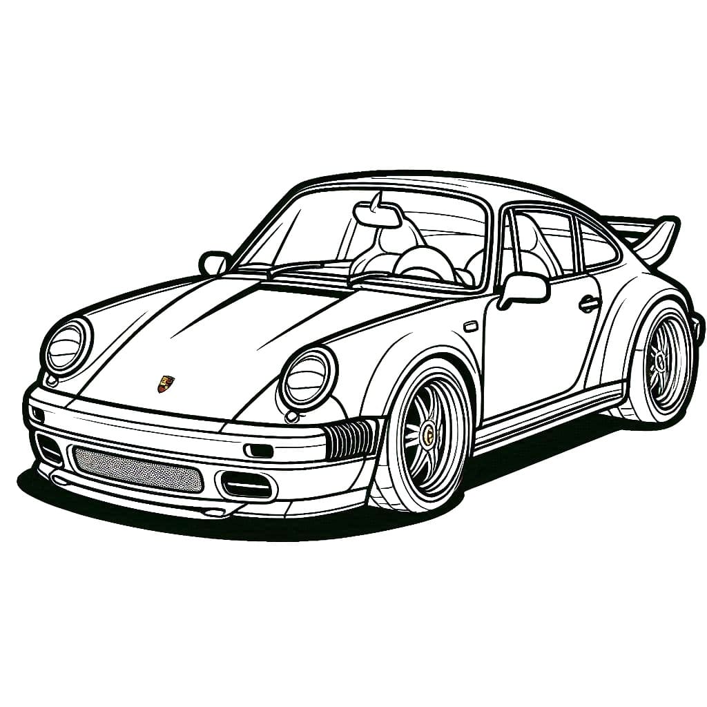 Desenhos de Imagem de Porsche para Colorir