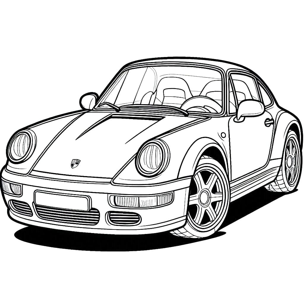 Desenhos de Pintura de Carro Porsche para Colorir