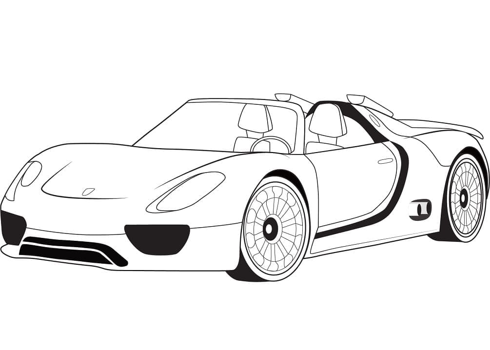 Desenhos de Porsche 918 Spyder para Colorir