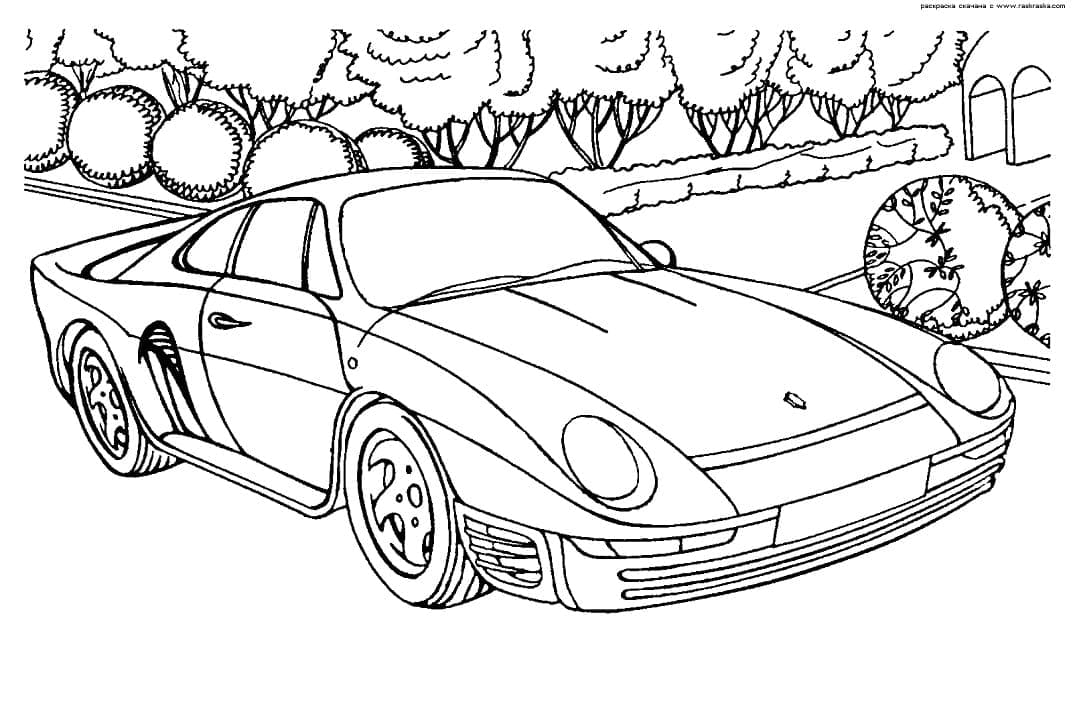 Desenhos de Porsche 959 para Colorir
