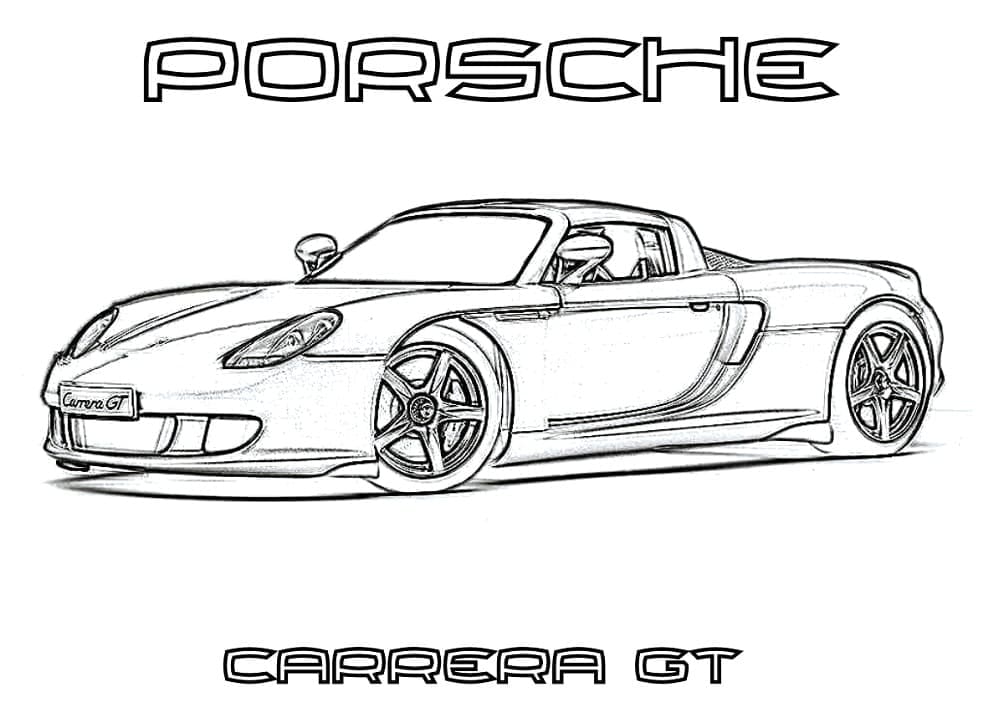Desenhos de Porsche Carrera Gt para Colorir