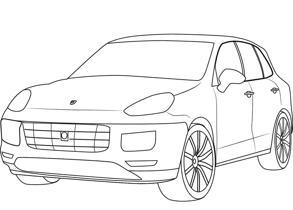 Desenhos de Porsche Cayenne para Colorir