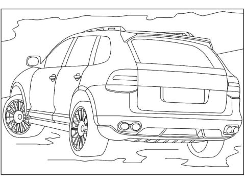 Desenhos de Porsche grátis para crianças para Colorir