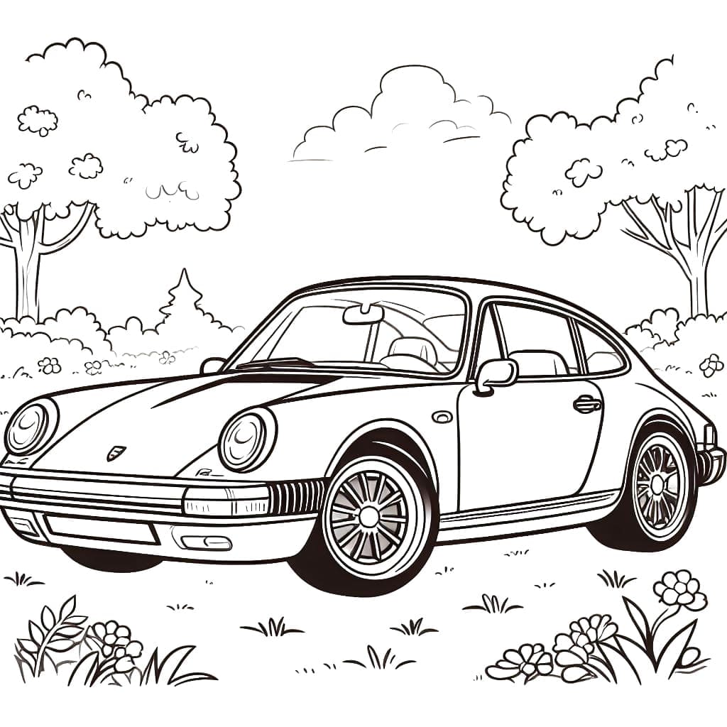Desenhos de Porsche Grátis para Colorir