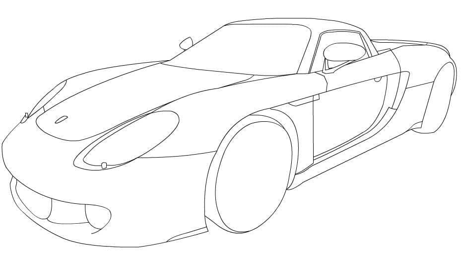 Desenhos de Porsche Imprimivel para Crianças para Colorir
