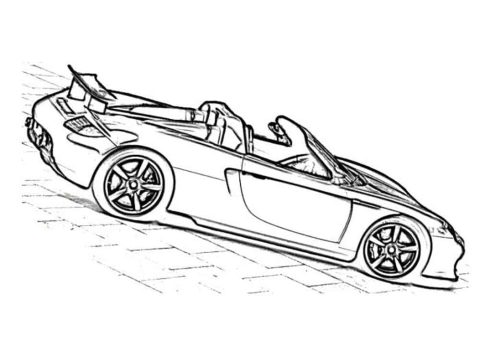Desenhos de Porsche Imprimível para Colorir