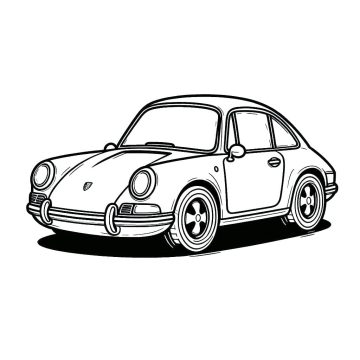 Desenhos de Um Carro Porsche para Colorir