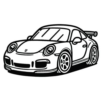 Desenhos de Um Porsche para Colorir