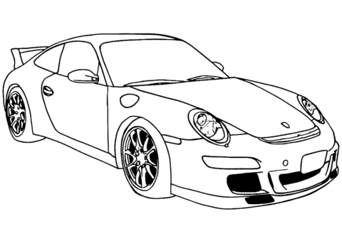 Desenhos de Porsche para Colorir