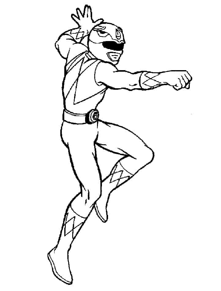 Desenho de Mighty Morphin Power Rangers para Colorir