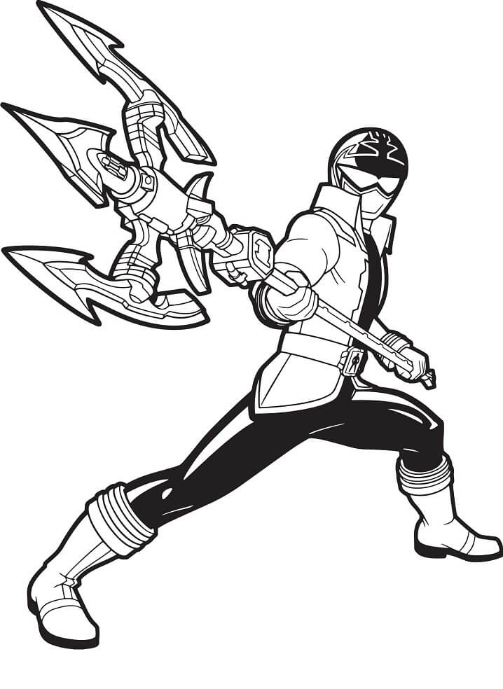 Desenho de Power Ranger Imprimivel para Colorir