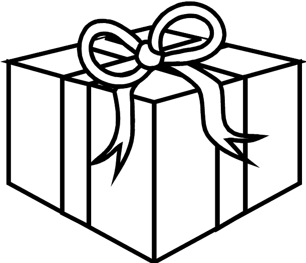 Desenho de Caixa de Presente para Colorir Download
